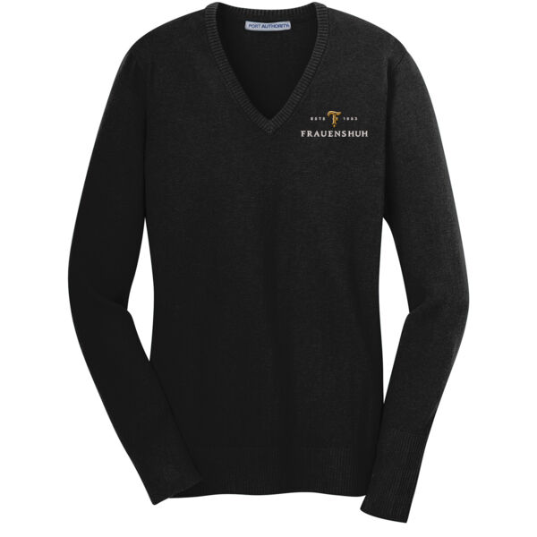 Port Authority - Ladies V-Neck Sweater - Embroidered Logo Thumbnail