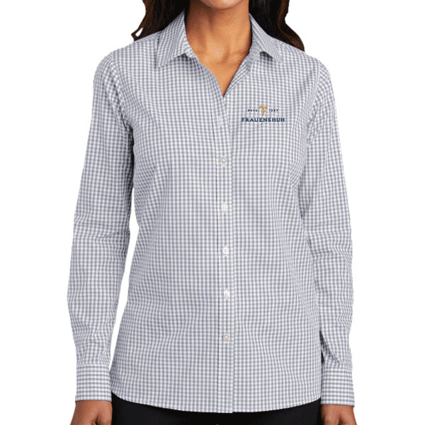 Port Authority Ladies Broadcloth Gingham Easy Care Shirt - Embroidered Logo Thumbnail