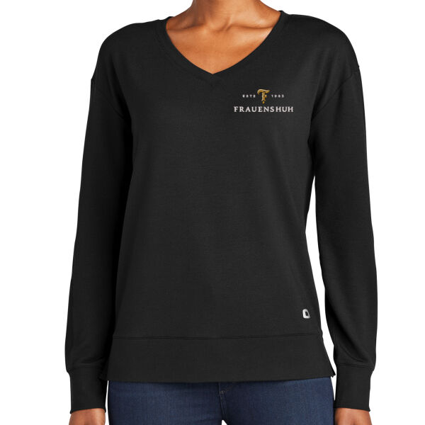OGIO Ladies Luuma Flex Long Sleeve V-neck - Embroidered Logo Thumbnail