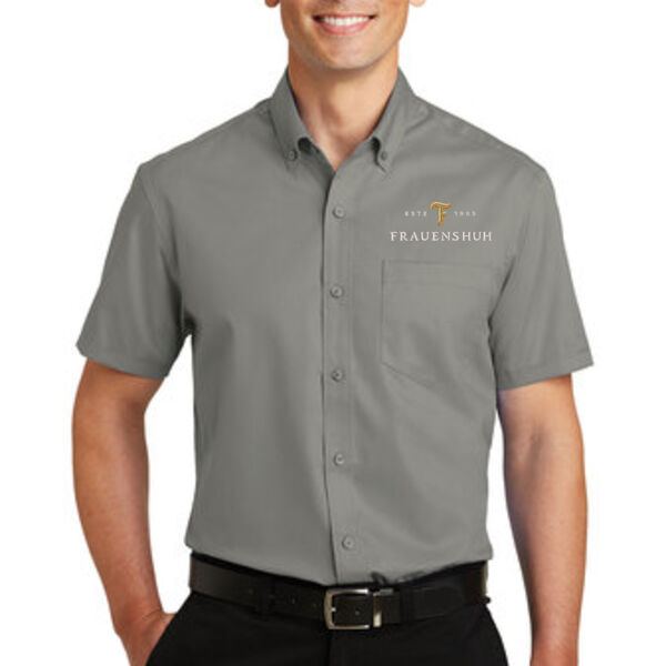 Port Authority® Short Sleeve SuperPro™ Twill Shirt - Embroidered Logo Thumbnail