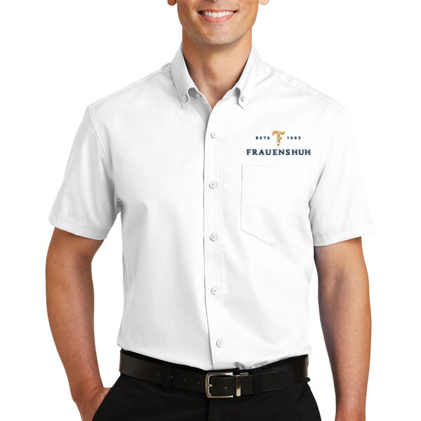 Port Authority® Short Sleeve SuperPro™ Twill Shirt - Embroidered Logo Thumbnail