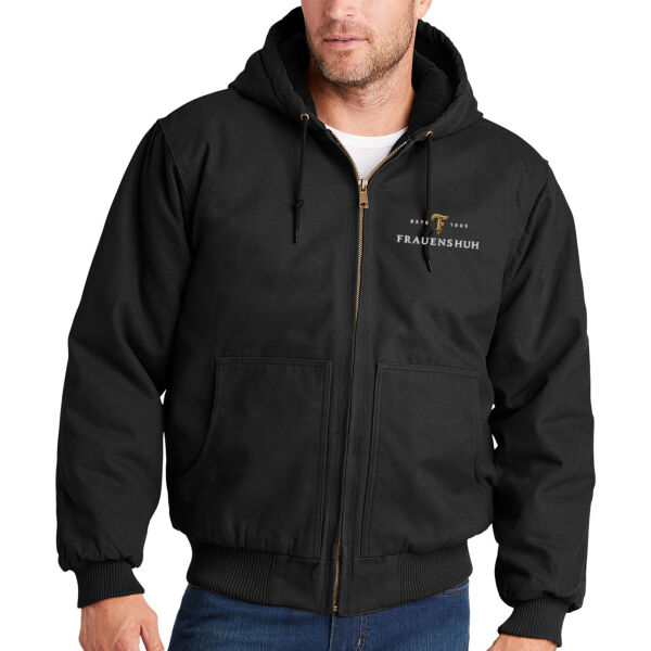 CornerStone® Washed Duck Cloth Insulated Hooded Work Jacket - Embroidered Logo Thumbnail