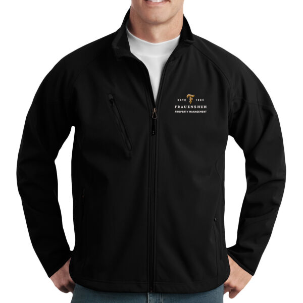 Port Authority Tall Textured Soft Shell Jacket  - Embroidered Logo Thumbnail
