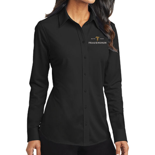 Port Authority Ladies Dimension Knit Dress Shirt - Embroidered Logo Thumbnail