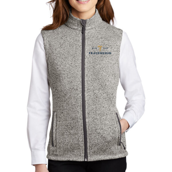 Port Authority Ladies Sweater Fleece Vest - Embroidered Logo Thumbnail