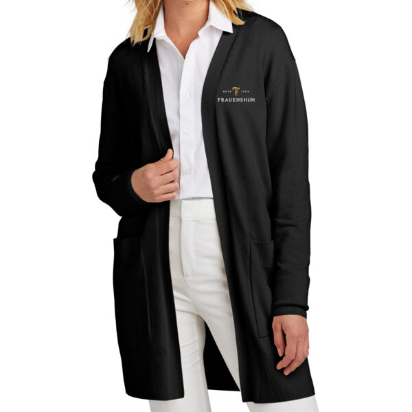Mercer+Mettle™ Women’s Open-Front Cardigan Sweater - Embroidered Logo Thumbnail