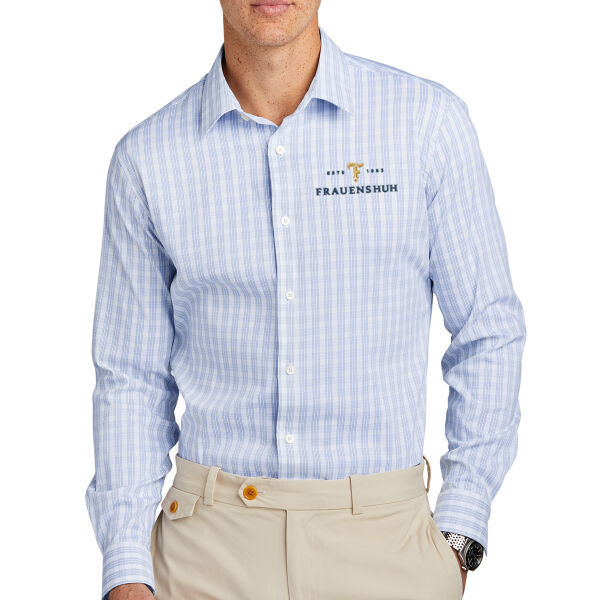 Brooks Brother Tech Stretch Patterned Shirt - Embroidered Logo Thumbnail